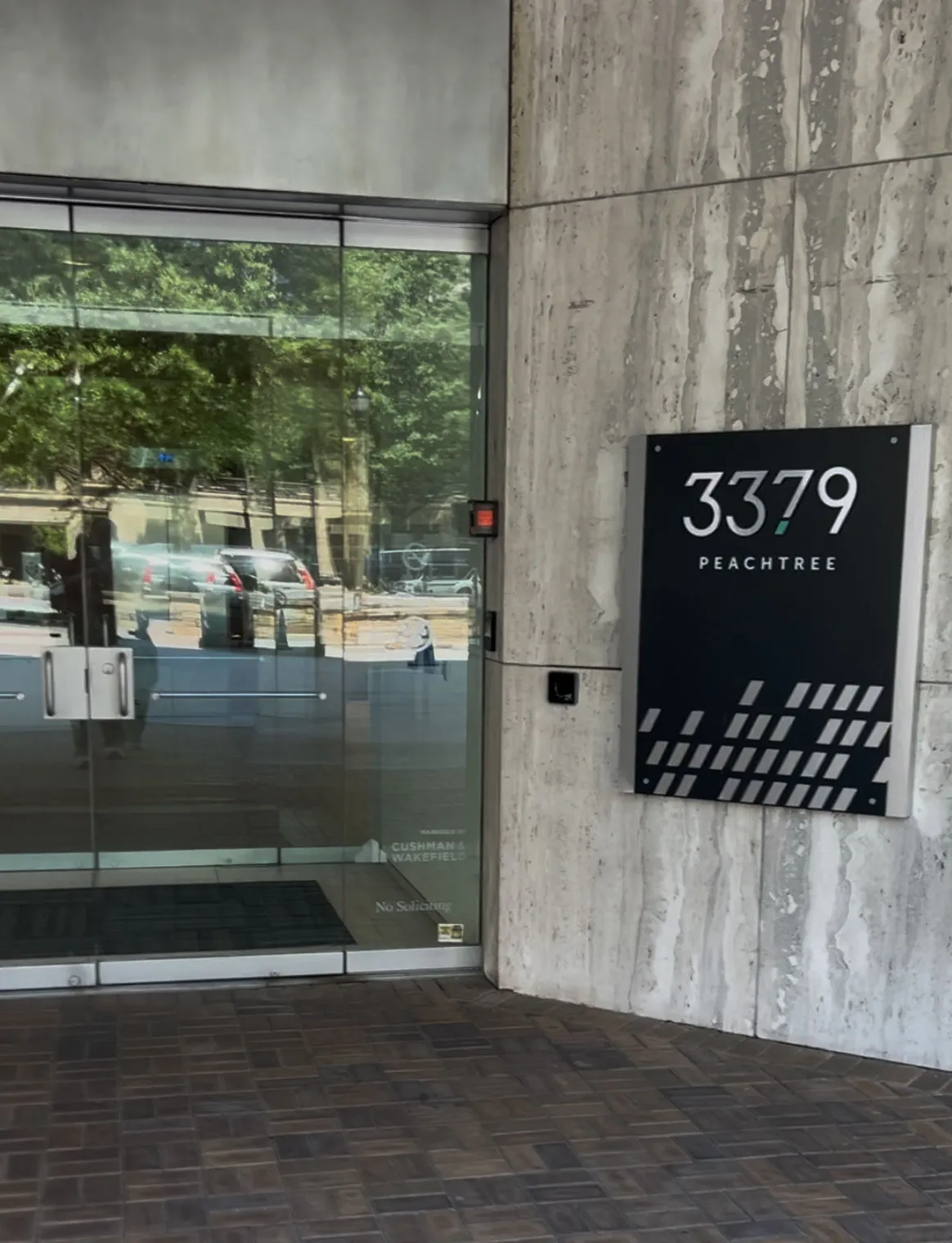 Entrance to Equity's Atlanta office at 3379 Peachtree Road NE in Buckhead