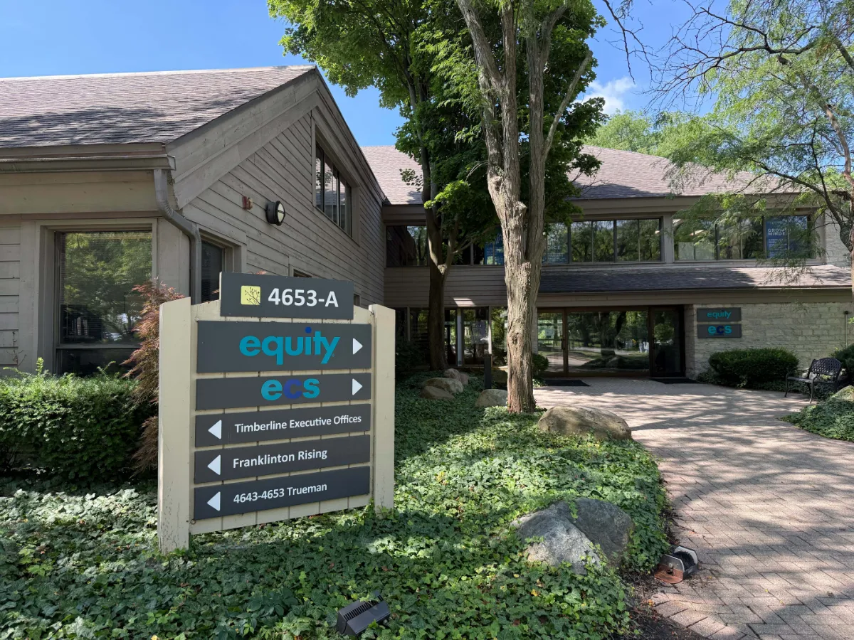 Equity and ECS signage outside the corporate headquarters at 4653 Trueman Blvd in Hilliard, Ohio