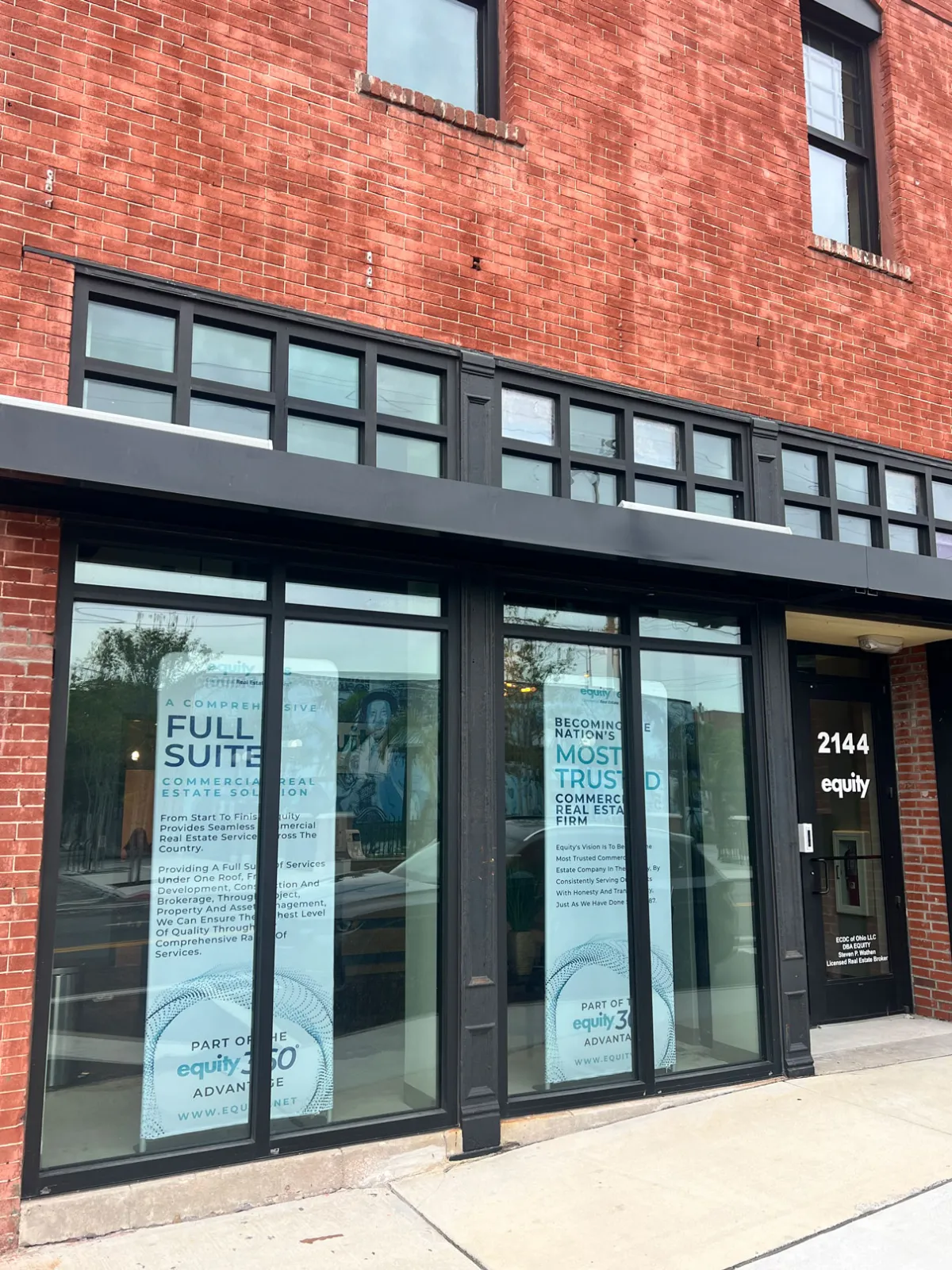 Equity's Tampa office storefront at 2144 West Main Street